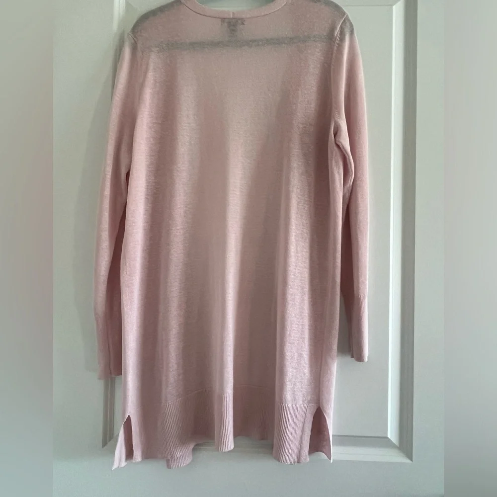 Halogen Linen Blend Open Long Cardigan Women’s Size Large - Picture 6 of 12